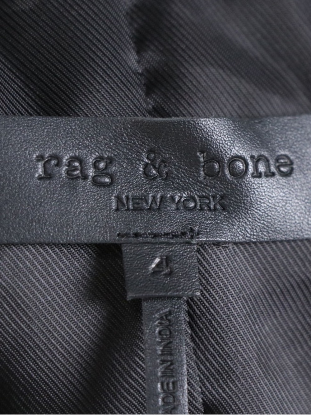 Rag & Bone Charles Lambskin Leather Blazer in Black Women’s Size 4 - Picture 6 of 8